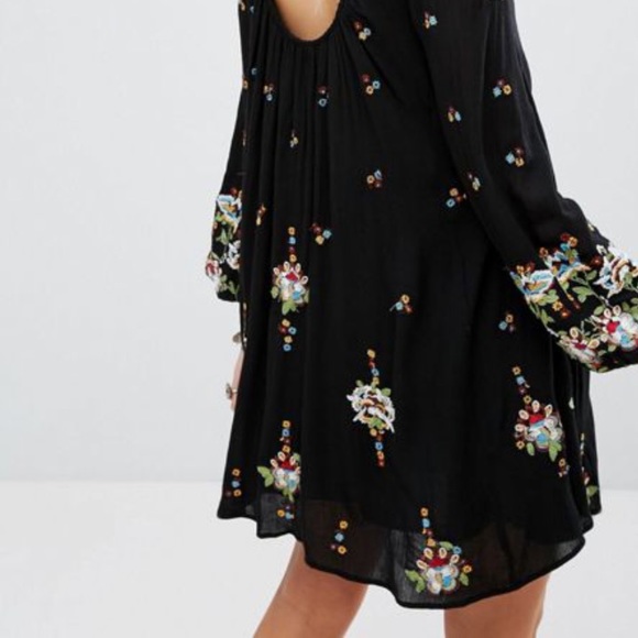 Free People oversized Oxford Embroidered Mini Dress - Picture 7 of 9